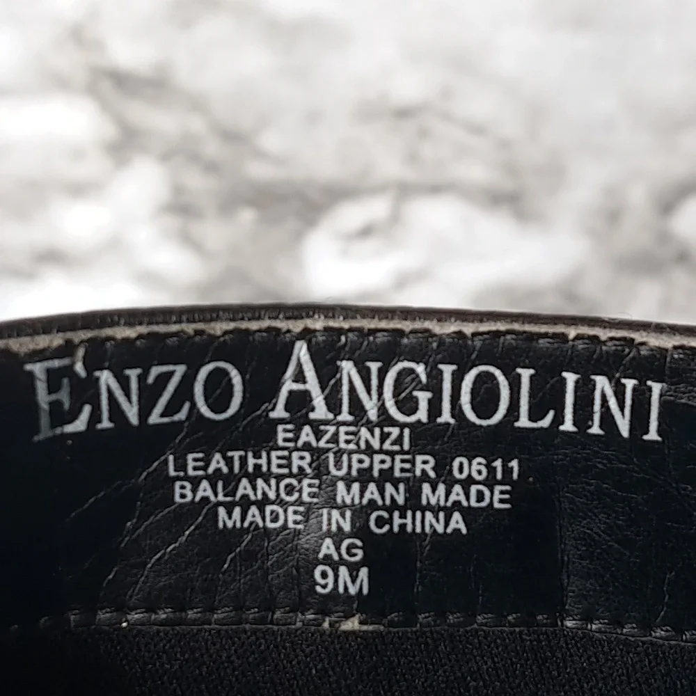 Enzo Angiolini Women's Tall‎ Boots Black Leather Eazenzi Size 9M Riding Boots
